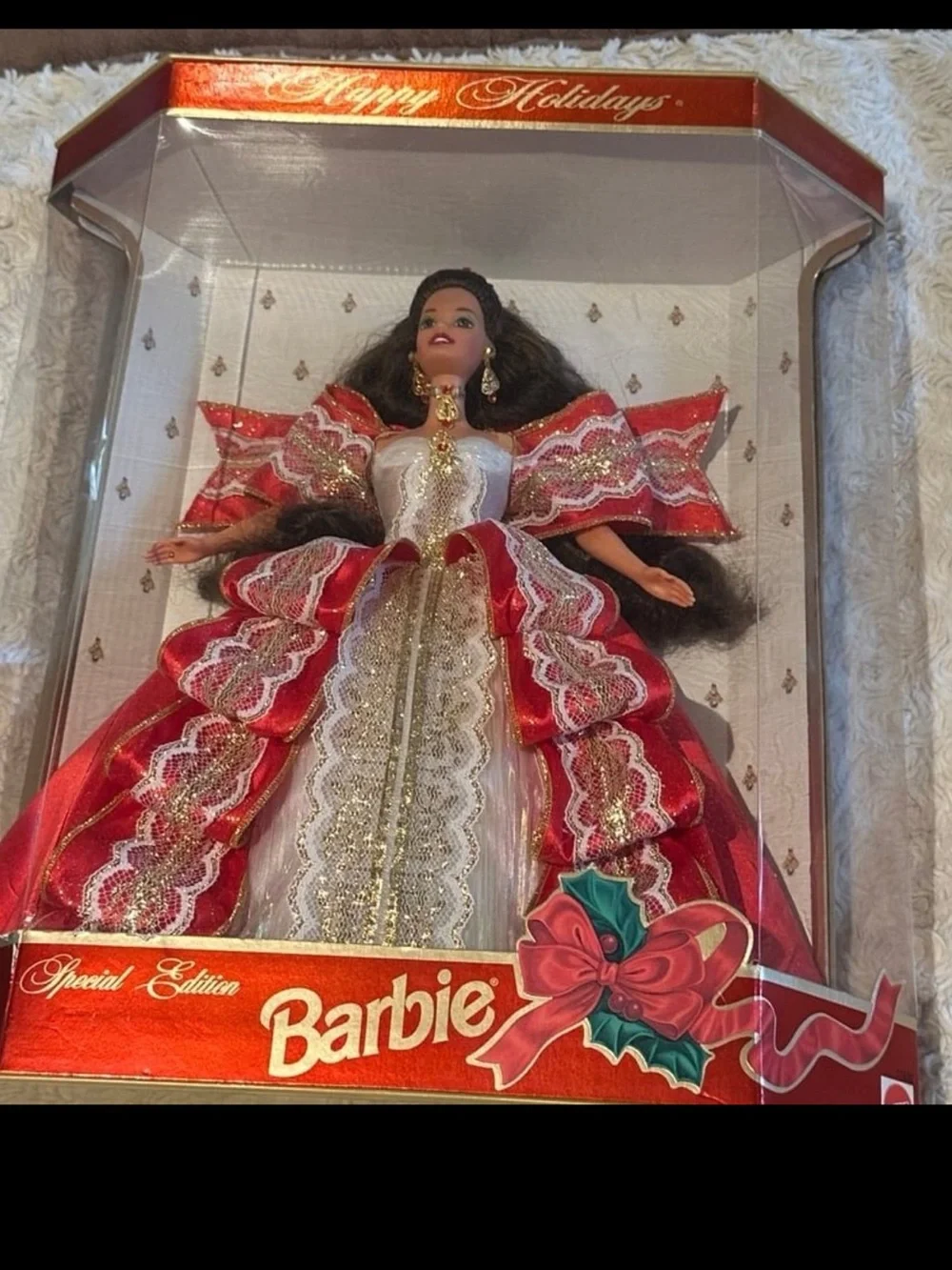 BARBIE 1997 Happy Holidays Misprint Green Eyed Hallmark Keepsake NEW! Rare ❤️